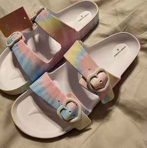 NWT Stoney Clover Lane Target Tie Dye Slides Sandals Size 10